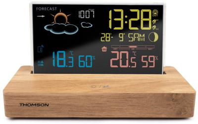 Stacion moti digjital Thomson CT610, ekran LCD me ngjyra, sensor pa kabllo, efekt druri