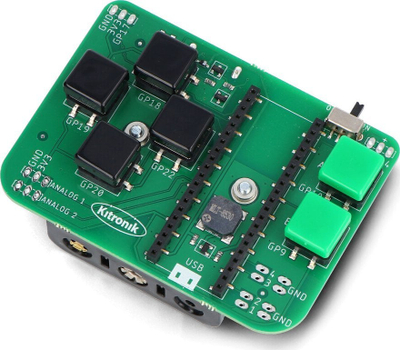 Kontroller Kitronik Mini Controller, për Raspberry Pi Pico, i vogël dhe i përshtatshëm
