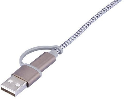 Kabëll karikues Troika DREIZACK 3 in 1, 1m, 5W, gri