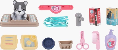 Lodër veterinari WOOPIE Doggy Backpack, set 2 në 1, shpinore me qenush, shumëngjyrëshe