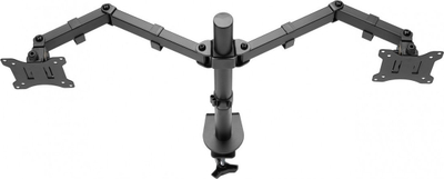 Krah monitori Goobay Dual Flex për dy ekrane, 17-32", VESA 75/100, i zi
