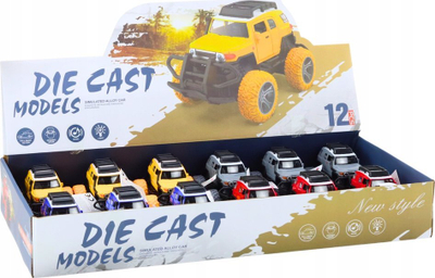 Makina lodër off-road metalike 1:32, me rrota gome, me drita dhe tinguj