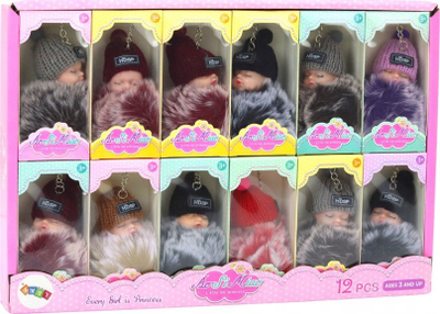 Varëse çelësash HDSP Doll, pelush pompon, kukull e vogël, ngjyra MIX