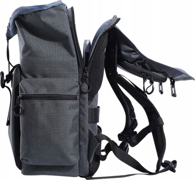 Çantë shpine profesionale për aparat K&amp;F Concept 13.098V1, xhep për laptop 15.6", gri