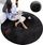 Кружен тепих Strado Round Rug Rabbit, 140x140 cm, антиалергиски, црн