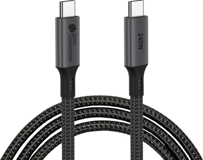 Kabllo USB Alcasa 2404-TK018A, USB4 Gen 3x2, 1.8m USB-C me USB-C, grafit