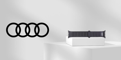Rrip për Apple Watch Audi Logo Genuine Leather Magnetic, 40 41 42mm, lëkurë e vërtetë, i zi