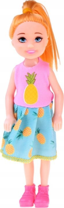 Kukullë Jokomisiada ZA4628, 13cm, me fustan shumëngjyrësh, për shpi kukullash
