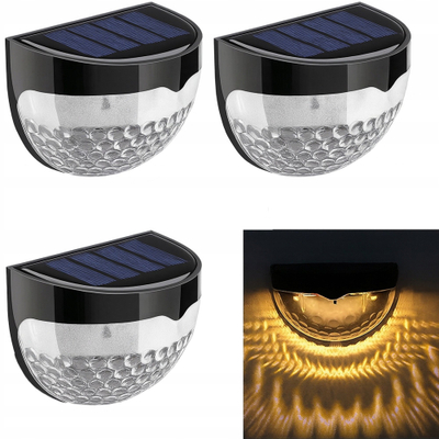 Set 8 drita murale kopshti Gotel, diellore, LED, sensor muzg, e bardhë e ngrohtë