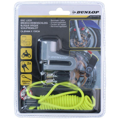 Bllokues freni disku Dunlop Uni për motor, me kabllo sigurie