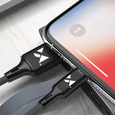 Kabllo USB në USB Type C Wozinsky WUC, 2.4A, 2m, e zezë