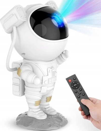 Projektor dekorativ LED Astronaut, dritë nate, shumëngjyrësh