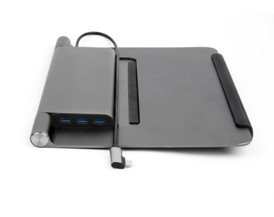 Носач за ноутбук Acer 5 во 1, USB Type C, HDMI, сребрен