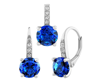 Set bizhuterish Silvego Silver Bellino, argjend, me spinel sintetik, ngjyrë argjendi