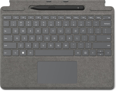 Tastierë Microsoft Surface Pro, me Slim Pen, Bluetooth, platinum