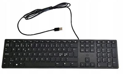 Tastierë HP 320K Wired, USB, Nordic, e zezë