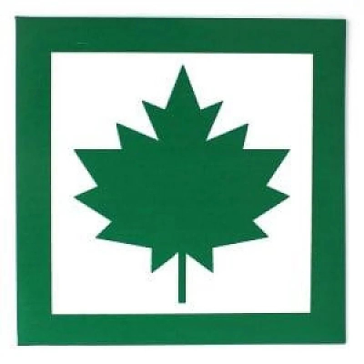 Sticker magnetik No Name Magnetic Sign Green Leaf, sinjalistikë dekorative, jeshile