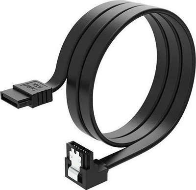 Kabllo SATA Akasa AK-CBSA09-05BK, SATA në SATA, 0.5m, i zi