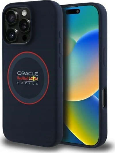 Kapak telefoni Red Bull Ring, për iPhone 16 Pro Max, MagSafe, blu e errët
