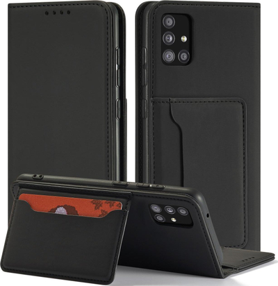 Këllëf telefoni Samsung Galaxy A13 5G, me magnet, me xhep kartash, i zi