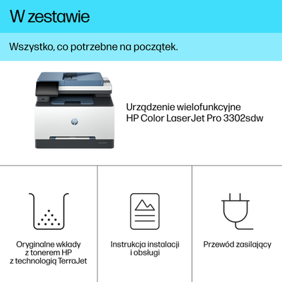 Printer multifunksion HP Color LaserJet Pro 3302sdw, A4, WiFi, i bardhë