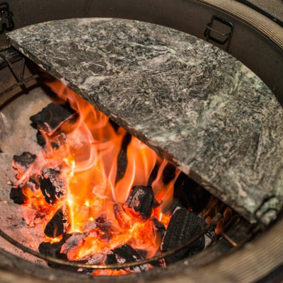 Pllakë guri BBQ Kamado Joe Half Moon Classic, sapun-guri, gjysmëhënë, gri