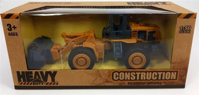 Lodër eskavator Daffi Metal Excavator, shkalla 1:50, metal dhe plastikë, portokalli