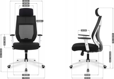Karrige zyre Mark Adler Manager 3.9, ergonomike, me mbështetëse koke, e zezë