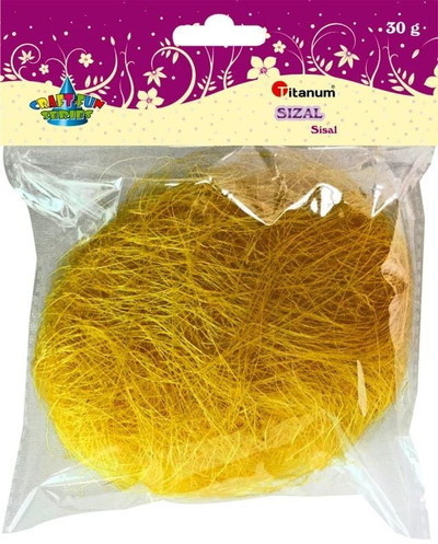 Ornament dekorativ Titanum Sisal, 30g, i verdhë