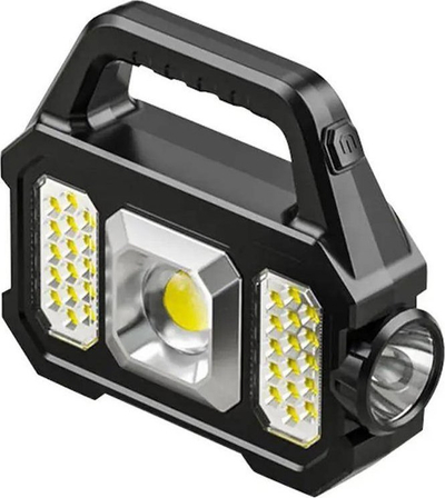 Prozhektor dore ZD103, LED me diell, 4000mAh, i zi