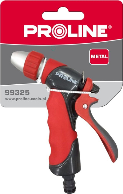 Pistoletë spërkatëse Proline Metal Deluxe 99325, trup metalik, rregullim rryme uji, gri