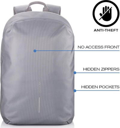 Ранец XD Design Bobby Soft, противкражбен, со RFID џебови, светлосив