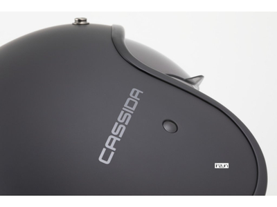 Helmetë moto CASSIDA Oxygen 2.0 Solid, open face, vizor dielli, e zezë mat gri e errët