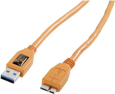 Kabllo USB Tether Tools TetherPro CU5454, USB 3.0 A në Micro B, 4.6m, portokalli