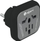 Adapter udhëtimi DPM Europe PF01EU-B, universal, 250V 10A, gri e zezë