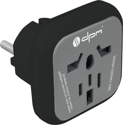 Adapter udhëtimi DPM Europe PF01EU-B, universal, 250V 10A, gri e zezë