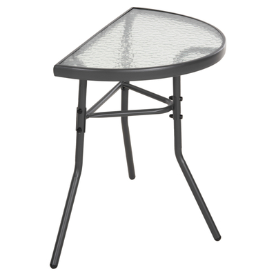 Tavolinë gjysmë-rrumbullakët Lima 70×40×64,5 Hcm (HM5967.01), gri