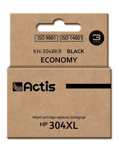 Ngjyrë për printer Actis KH-304BKR (zëvendësim për HP 304XL N9K08AE), 20 ml, e zezë