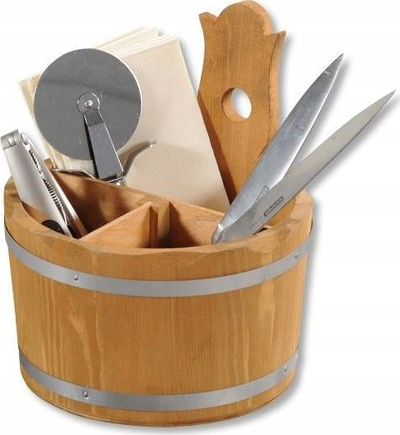 Mbajtëse takëmesh Cutlery Holder, dru pishe, 20cm, ngjyrë natyrale