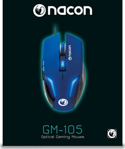 Mouse Nacon GM-105, 2400 DPI, 6 butona, blu