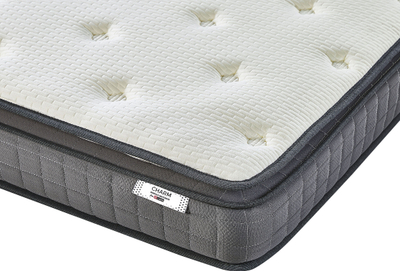 Dyshek memory foam Beliani CHARM Firm, 180 x 200 cm, Super King Size, gri me të bardhë