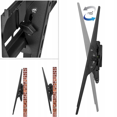 Mbajtëse muri TV Montana King Mount KG-1033, 32-85\", VESA 600x400, 55 kg, e zezë