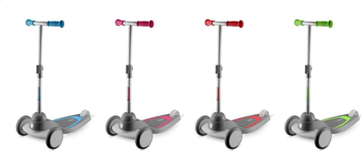 Trotinet Qplay Mika, 3 rrota, LED, rozë