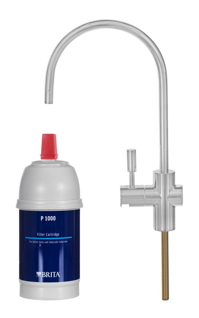 Sistem filtrimi uji Brita Mypure P1 Tap 1 Way Compact, për rubinet kuzhine, i bardhë