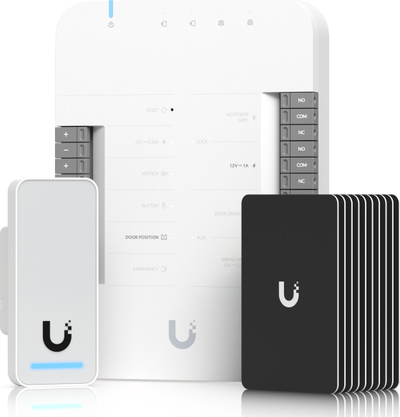 Kit kontrolli hyrjesh Ubiquiti G2 Starter, UniFi Access, 1 derë, zi me argjendtë