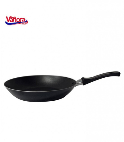 Tigan alumini Vanora, 24cm, 4cm thellësi, i zi