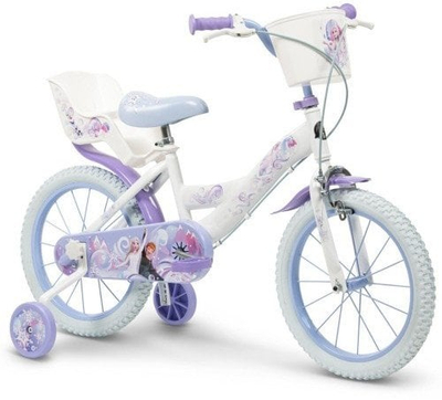 Biçikletë për fëmijë Huffy Disney Frozen 21874W, 16", çelik, e bardhë vjollcë
