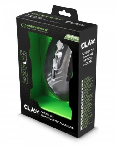 Maus gaming Esperanza MX209, me kabllo USB, sensor optik, i zi