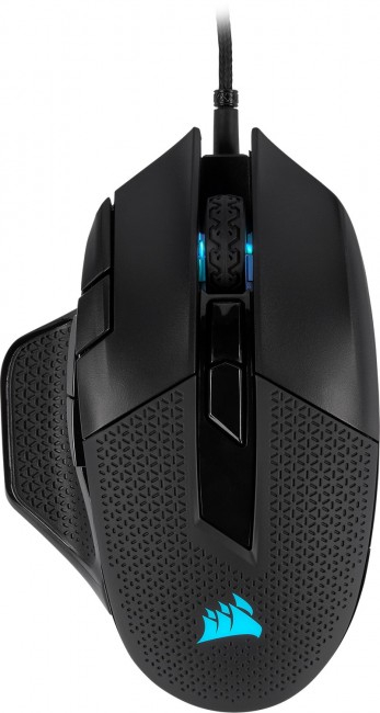 Mi gaming Corsair NIGHTSWORD RGB, me kabllo, 8 butona, i zi
