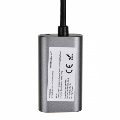 Kabllo USB Unitek Y-271, USB-A në USB-A, 5 m, ngjyrë argjendi